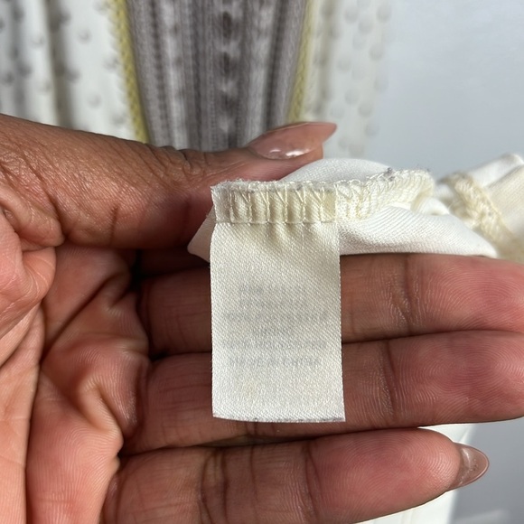 C Women’s Cream Brown Yellow Halter Maxi Sundress Resort Wear Sz L Sleeveless - Picture 5 of 9